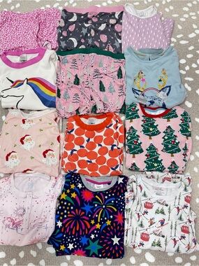 Lot of 18 pajamas set mini Boden pima rollerrabbit tee long sleeve shorts bamboo